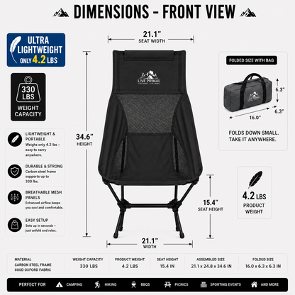 Single Chair- Black